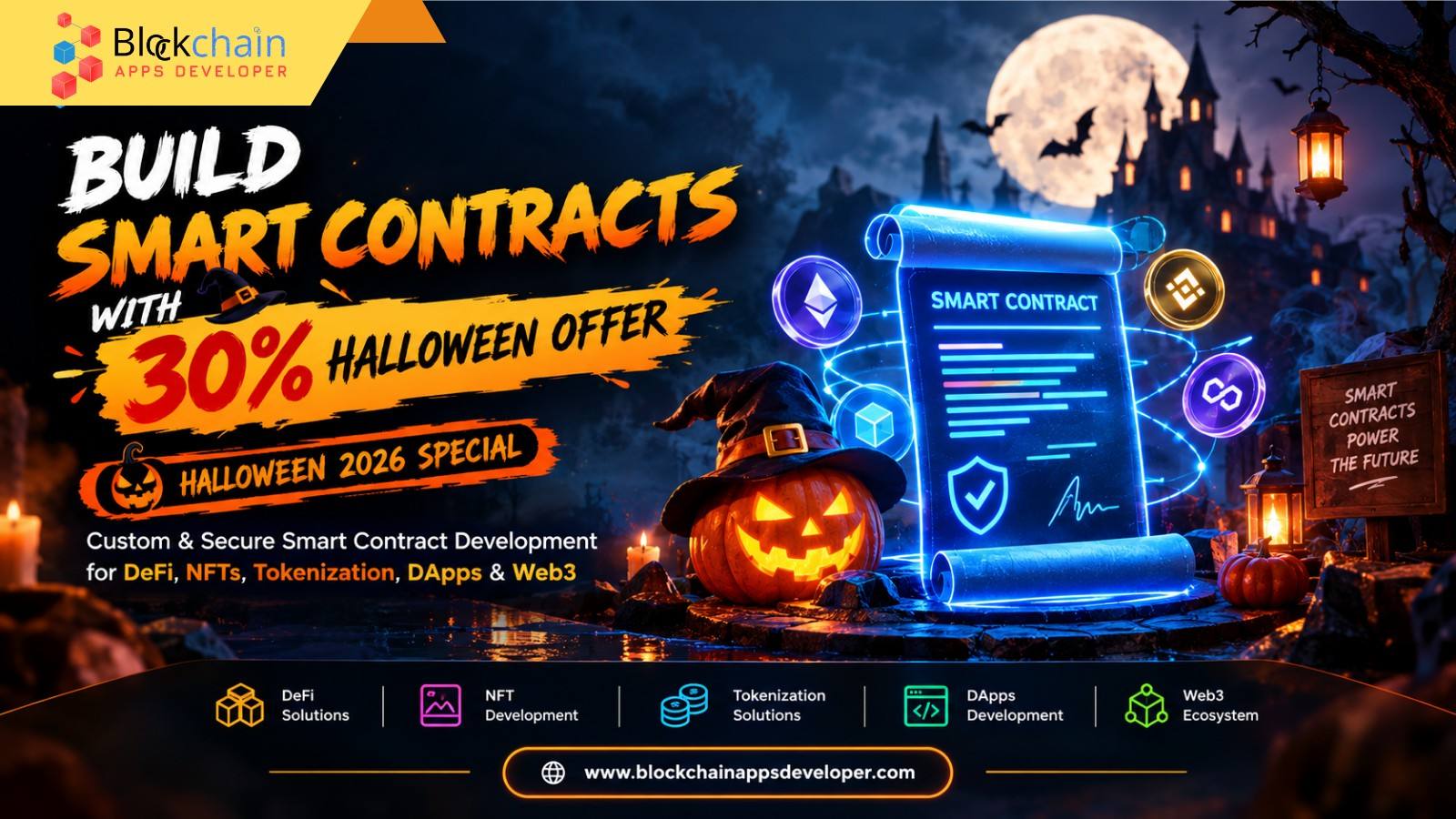 Build Smart Contracts with 30% Halloween Offer
